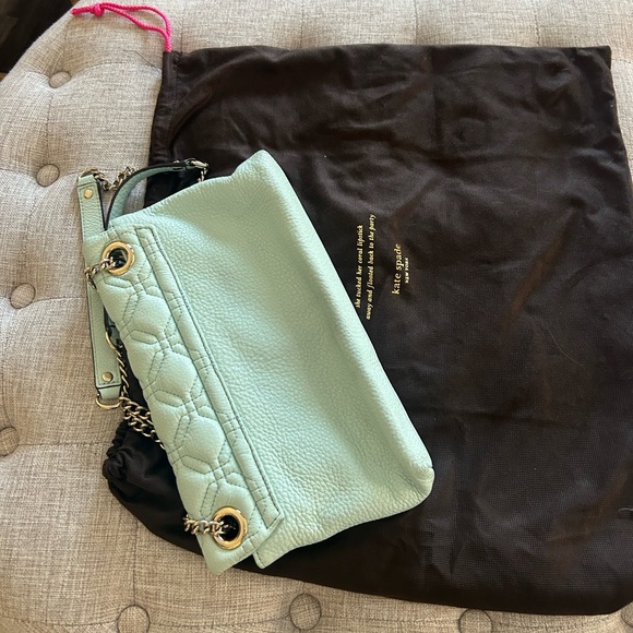 Kate spade shoulder clutch. Gorgeous. Gold details. - Picture 2 of 5